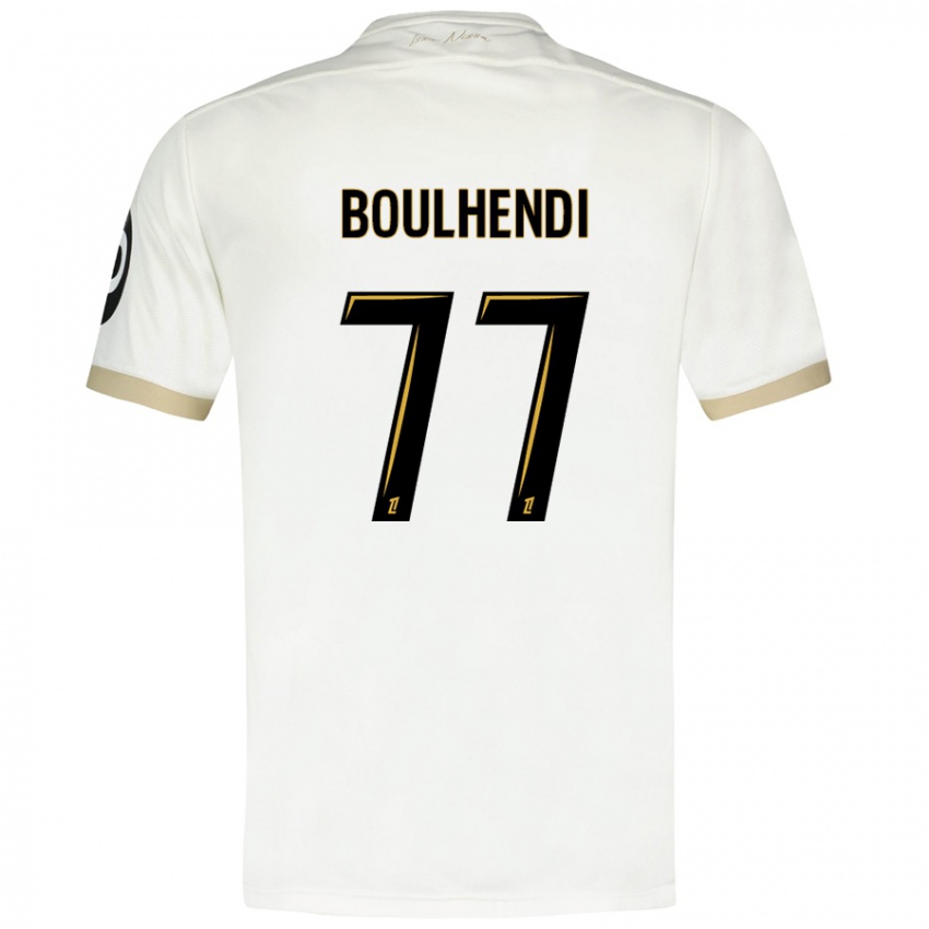 Niño Camiseta Teddy Boulhendi #77 Blanco Dorado 2ª Equipación 2024/25 La Camisa Chile