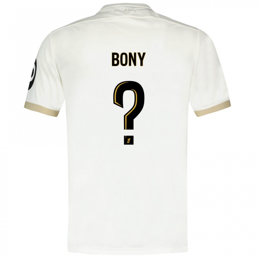 Niño Camiseta Geoffroy Bony #0 Blanco Dorado 2ª Equipación 2024/25 La Camisa Chile