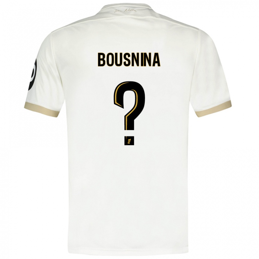 Niño Camiseta Farès Bousnina #0 Blanco Dorado 2ª Equipación 2024/25 La Camisa Chile