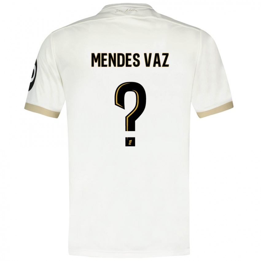 Niño Camiseta Hernâni Mendes Vaz #0 Blanco Dorado 2ª Equipación 2024/25 La Camisa Chile