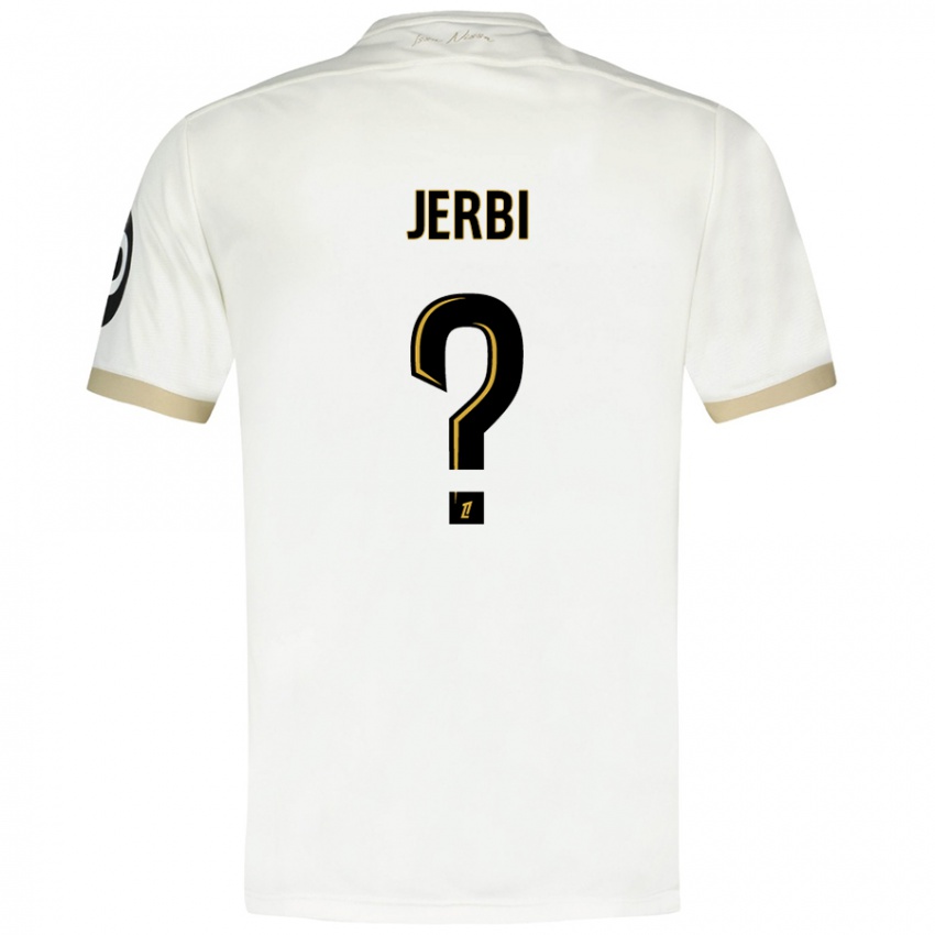 Niño Camiseta Rayan Jerbi #0 Blanco Dorado 2ª Equipación 2024/25 La Camisa Chile