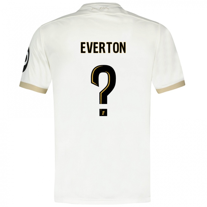 Niño Camiseta Everton #0 Blanco Dorado 2ª Equipación 2024/25 La Camisa Chile