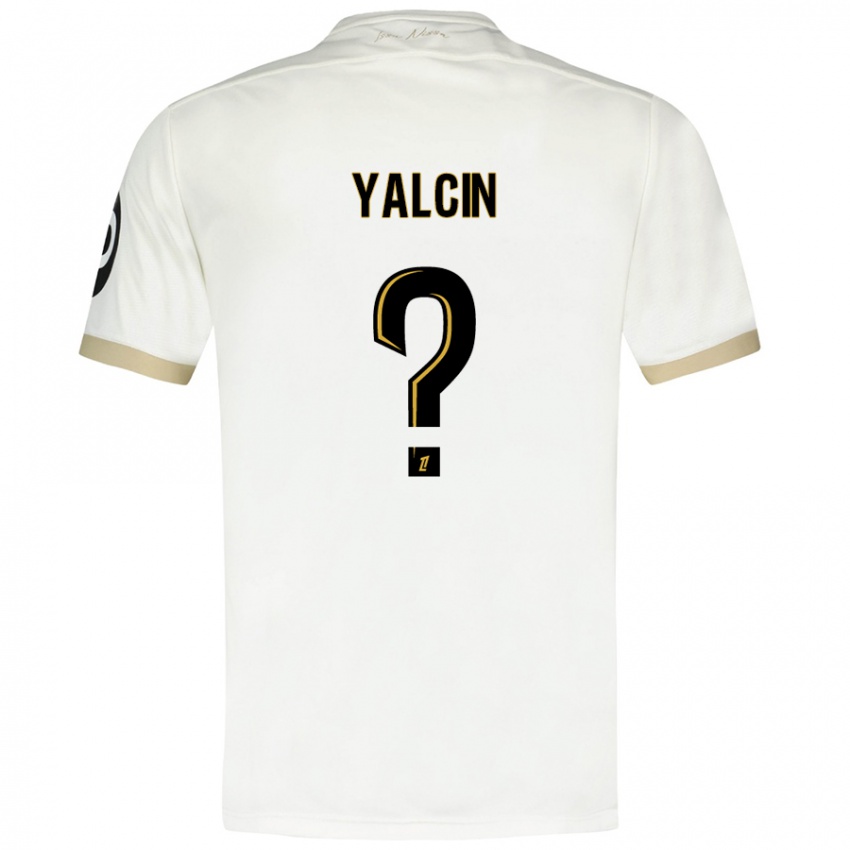 Niño Camiseta Noah Yalcin #0 Blanco Dorado 2ª Equipación 2024/25 La Camisa Chile