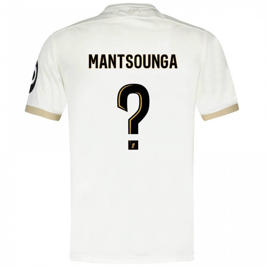 Niño Camiseta Brad-Hamilton Mantsounga #0 Blanco Dorado 2ª Equipación 2024/25 La Camisa Chile