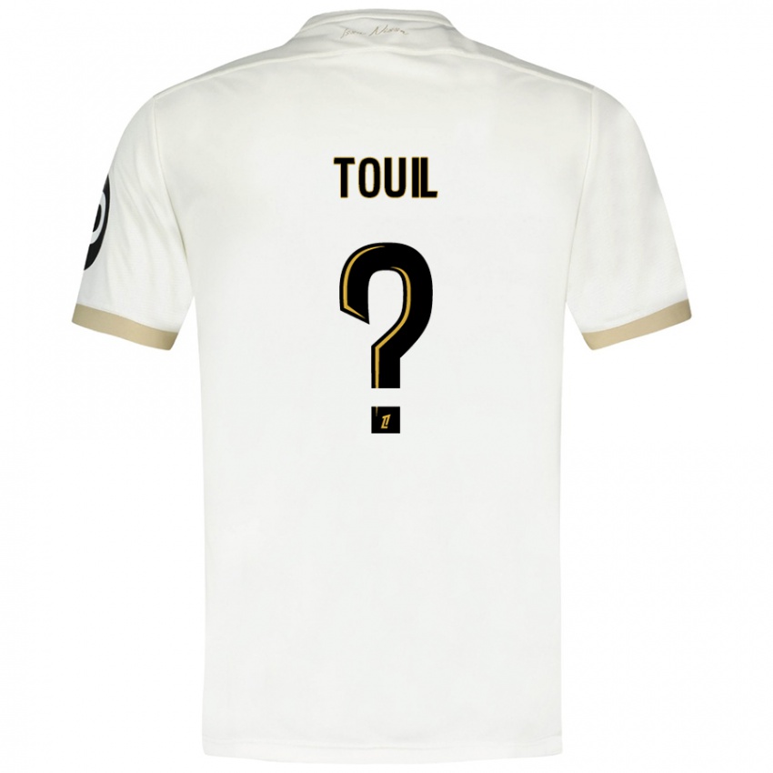 Niño Camiseta Yanis Touil #0 Blanco Dorado 2ª Equipación 2024/25 La Camisa Chile