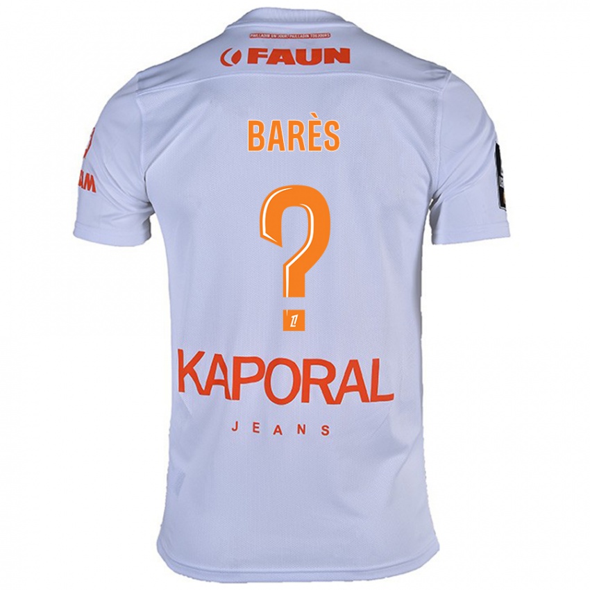 Niño Camiseta Gabriel Barès #0 Blanco 2ª Equipación 2024/25 La Camisa Chile