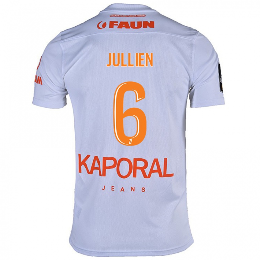 Niño Camiseta Christopher Jullien #6 Blanco 2ª Equipación 2024/25 La Camisa Chile