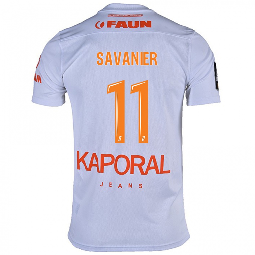 Niño Camiseta Téji Savanier #11 Blanco 2ª Equipación 2024/25 La Camisa Chile