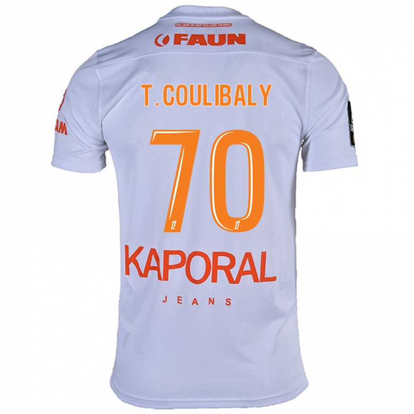 Niño Camiseta Tanguy Coulibaly #70 Blanco 2ª Equipación 2024/25 La Camisa Chile