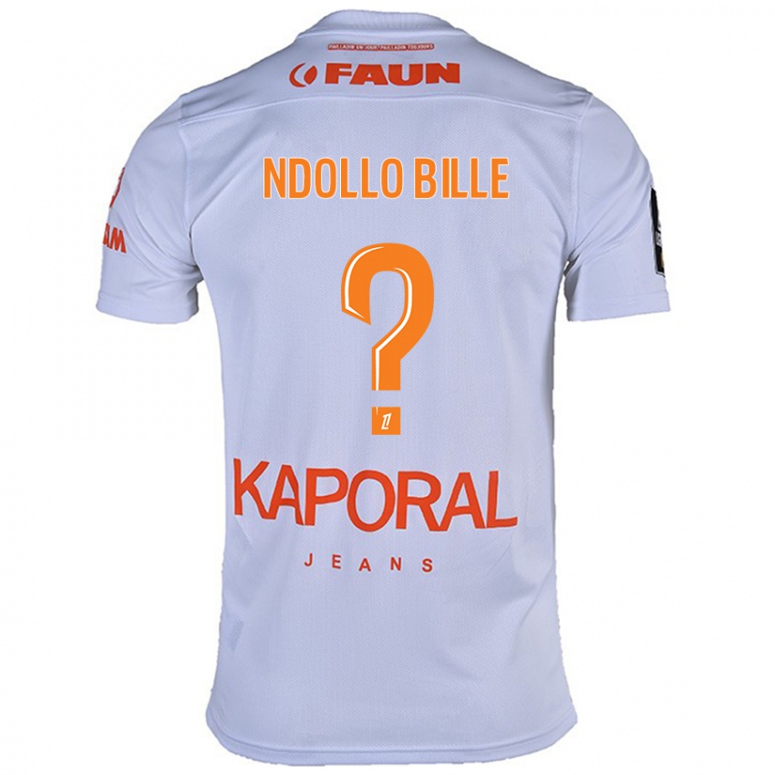 Niño Camiseta Wilfried Ndollo Bille #0 Blanco 2ª Equipación 2024/25 La Camisa Chile