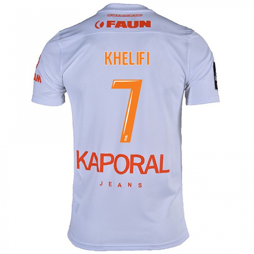 Niño Camiseta Léa Khelifi #7 Blanco 2ª Equipación 2024/25 La Camisa Chile