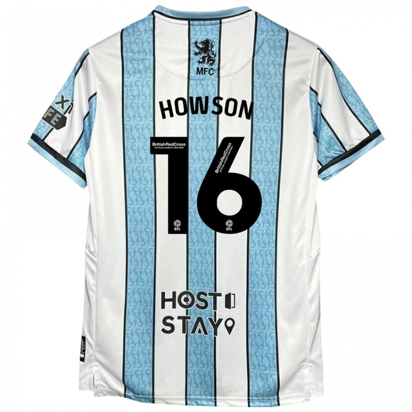 Niño Camiseta Jonathan Howson #16 Blanco Azul 2ª Equipación 2024/25 La Camisa Chile