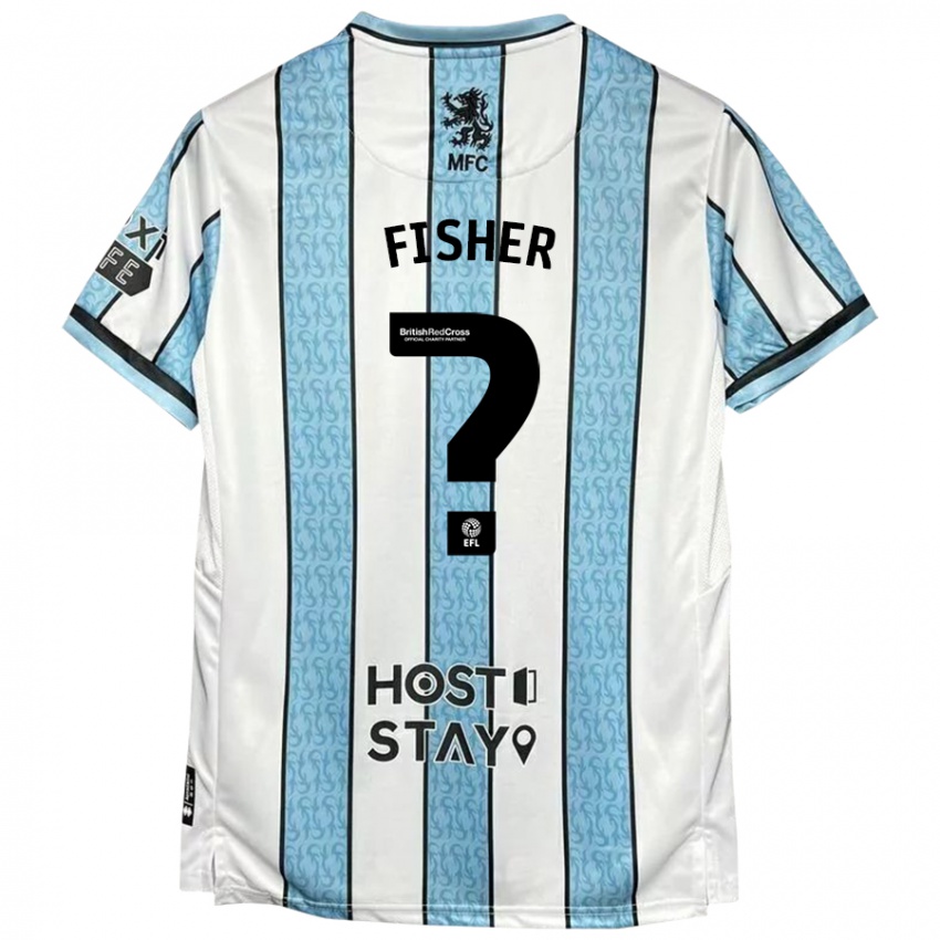 Niño Camiseta Nathan Fisher #0 Blanco Azul 2ª Equipación 2024/25 La Camisa Chile