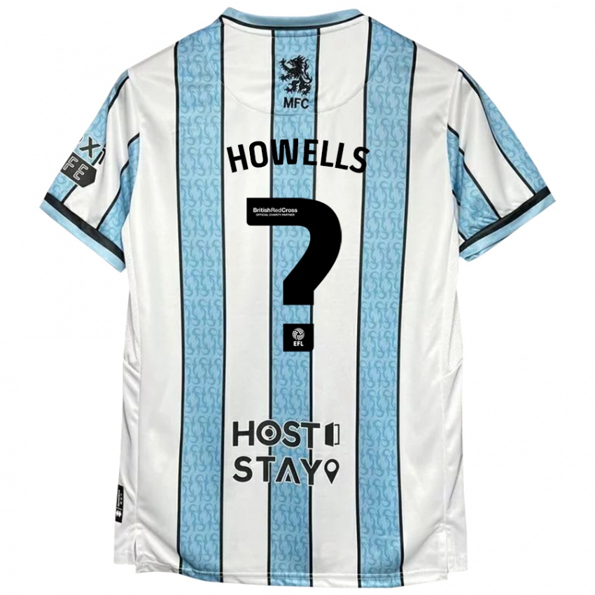 Niño Camiseta Max Howells #0 Blanco Azul 2ª Equipación 2024/25 La Camisa Chile