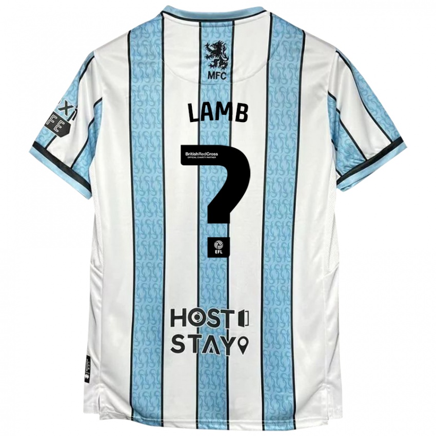 Niño Camiseta Oliver Lamb #0 Blanco Azul 2ª Equipación 2024/25 La Camisa Chile