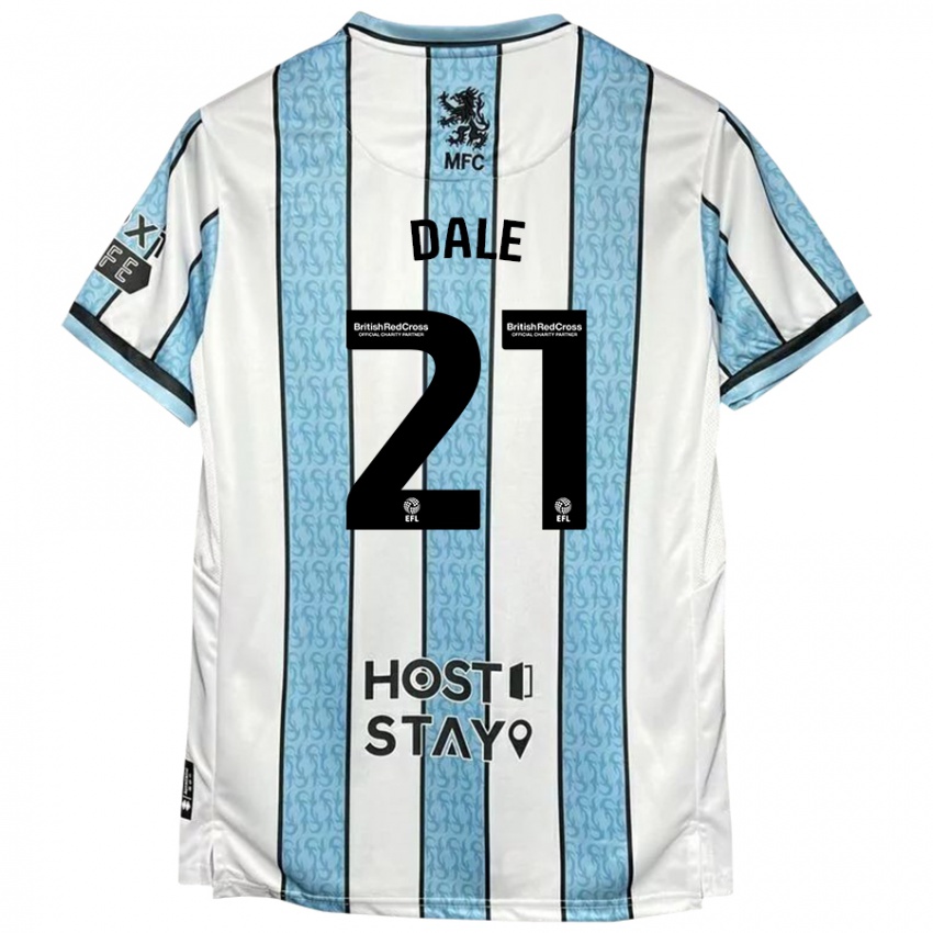 Niño Camiseta Faye Dale #21 Blanco Azul 2ª Equipación 2024/25 La Camisa Chile