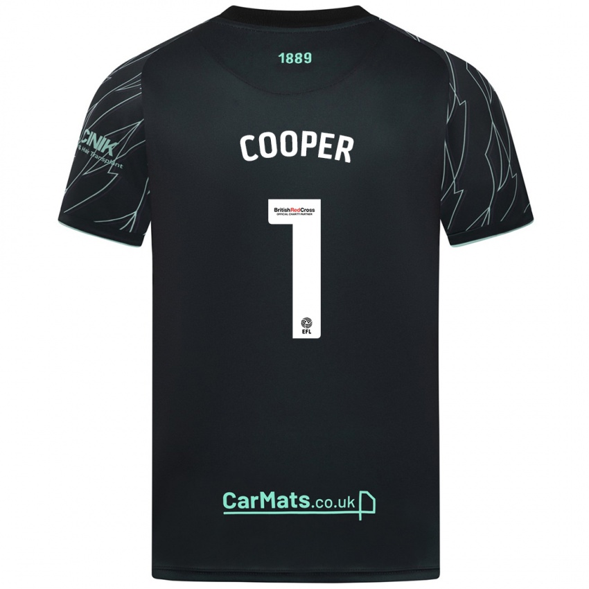 Niño Camiseta Michael Cooper #1 Negro Verde 2ª Equipación 2024/25 La Camisa Chile