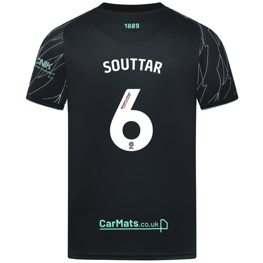 Niño Camiseta Harry Souttar #6 Negro Verde 2ª Equipación 2024/25 La Camisa Chile