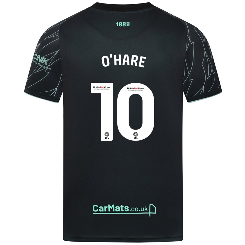 Niño Camiseta Callum O'hare #10 Negro Verde 2ª Equipación 2024/25 La Camisa Chile