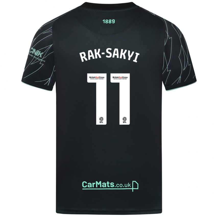 Niño Camiseta Jesurun Rak-Sakyi #11 Negro Verde 2ª Equipación 2024/25 La Camisa Chile