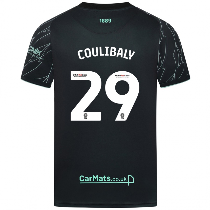 Niño Camiseta Ismaila Coulibaly #29 Negro Verde 2ª Equipación 2024/25 La Camisa Chile