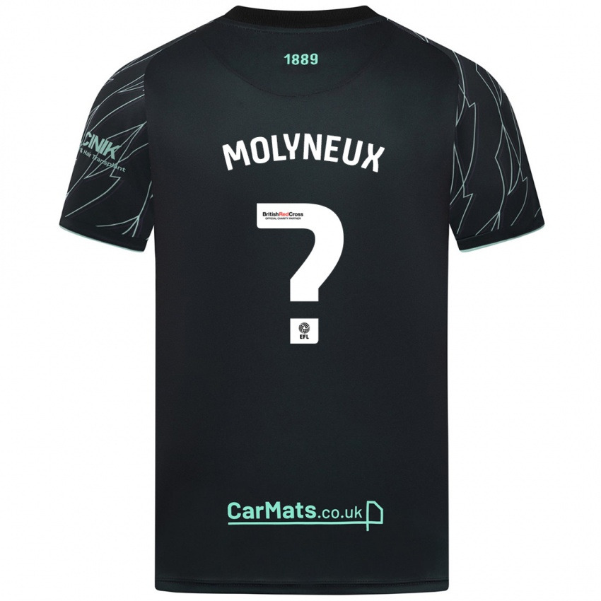 Niño Camiseta Henry Molyneux #0 Negro Verde 2ª Equipación 2024/25 La Camisa Chile