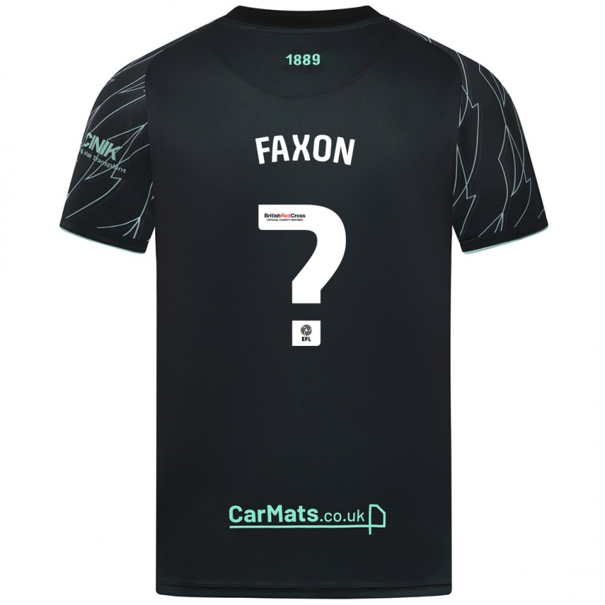 Niño Camiseta Luke Faxon #0 Negro Verde 2ª Equipación 2024/25 La Camisa Chile