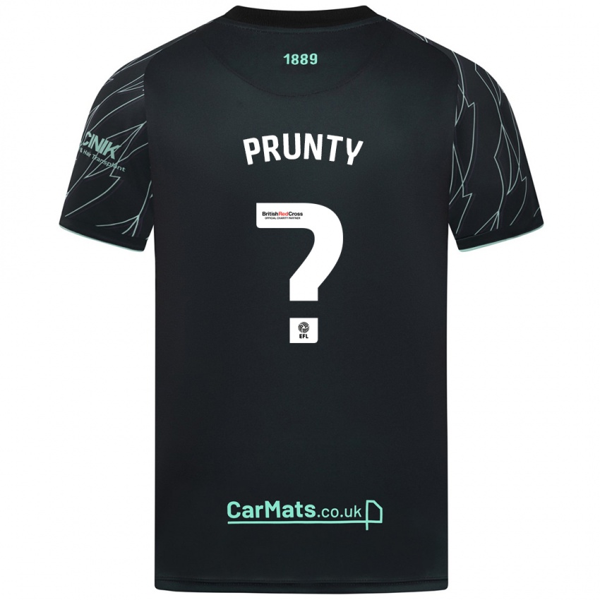 Niño Camiseta Jayden Prunty #0 Negro Verde 2ª Equipación 2024/25 La Camisa Chile