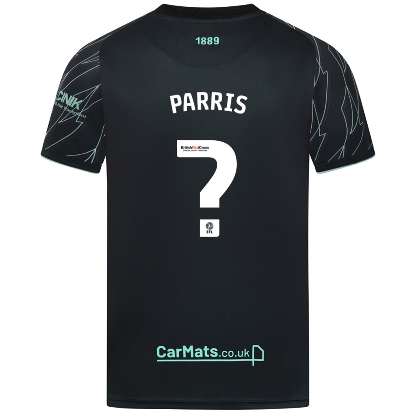 Niño Camiseta Mekhi Haughton-Parris #0 Negro Verde 2ª Equipación 2024/25 La Camisa Chile