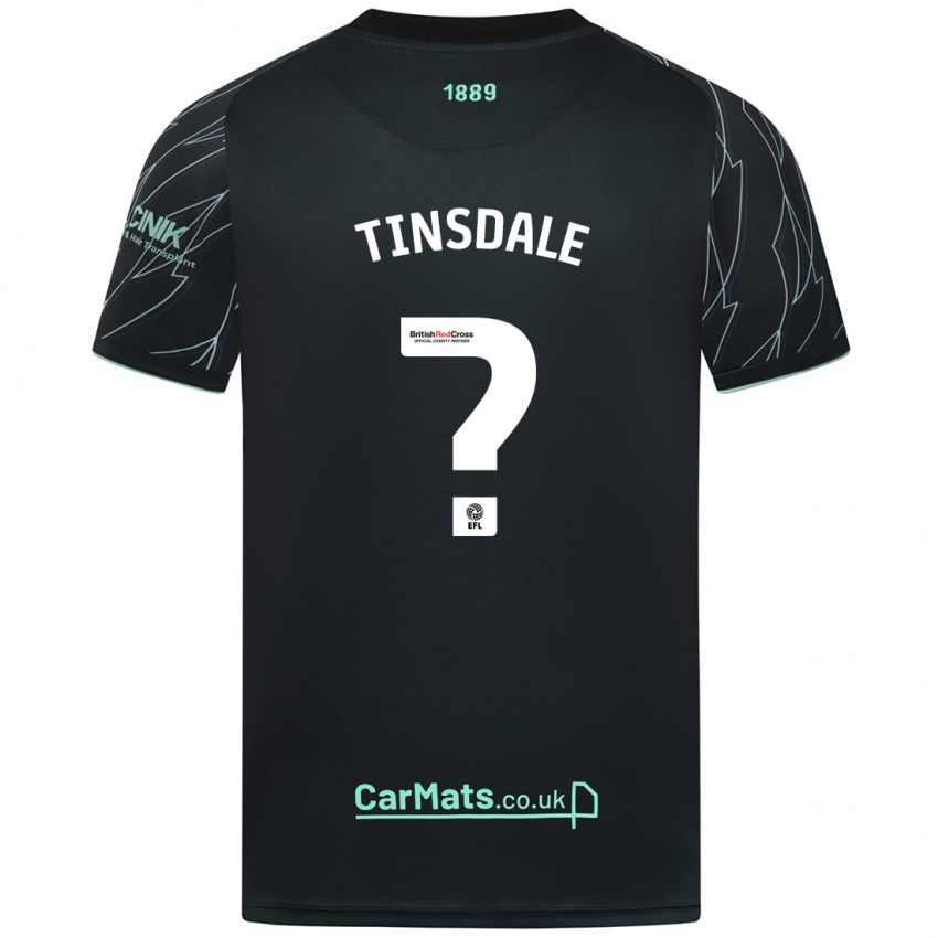 Niño Camiseta Jay Tinsdale #0 Negro Verde 2ª Equipación 2024/25 La Camisa Chile