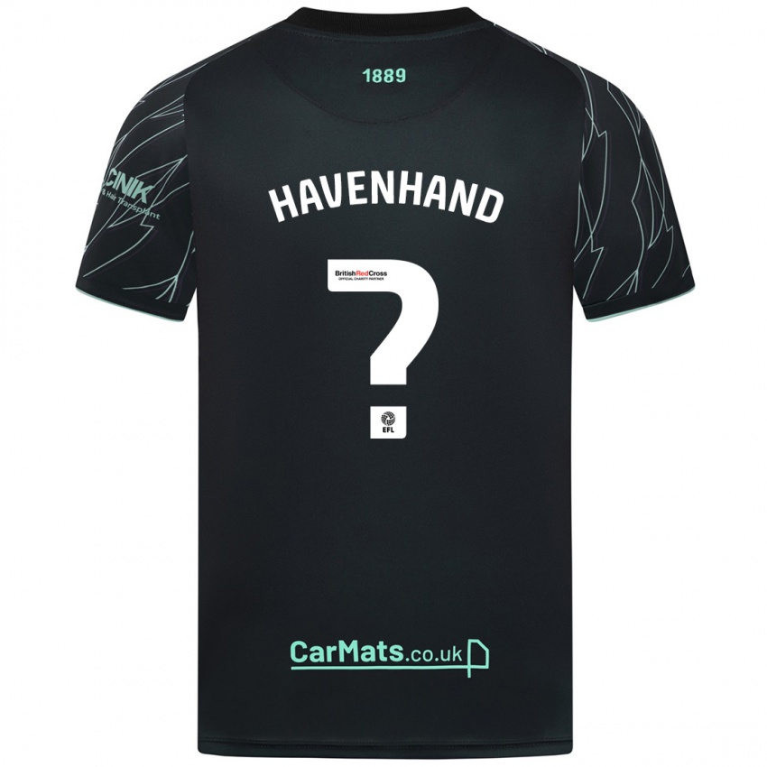 Niño Camiseta Kurtis Havenhand #0 Negro Verde 2ª Equipación 2024/25 La Camisa Chile