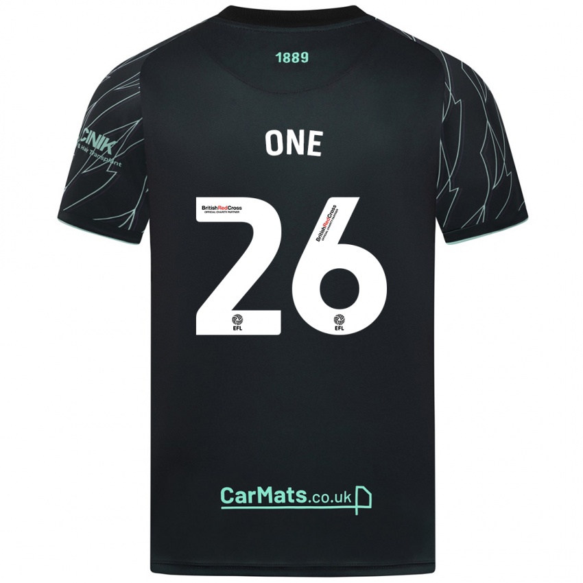 Niño Camiseta Ryan Oné #26 Negro Verde 2ª Equipación 2024/25 La Camisa Chile