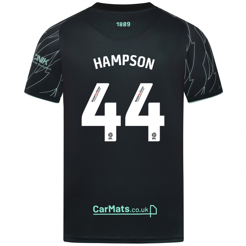 Niño Camiseta Owen Hampson #44 Negro Verde 2ª Equipación 2024/25 La Camisa Chile