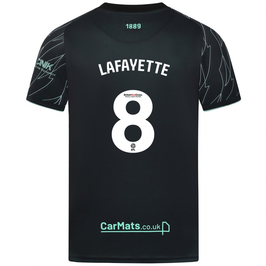 Niño Camiseta Abbie Lafayette #8 Negro Verde 2ª Equipación 2024/25 La Camisa Chile