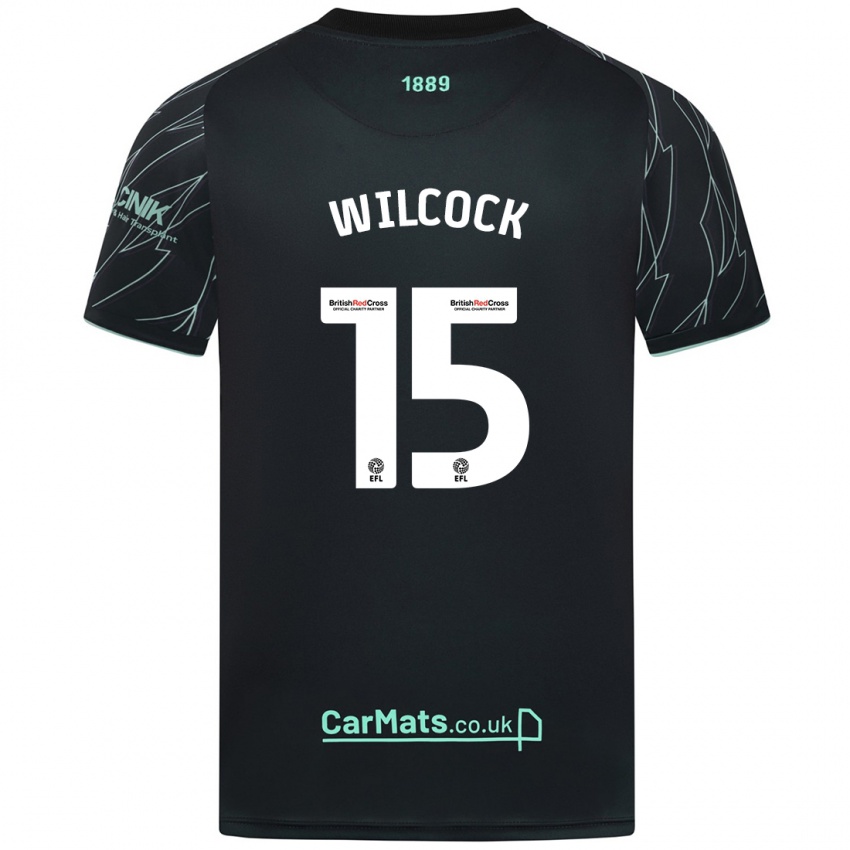 Niño Camiseta Tamara Wilcock #15 Negro Verde 2ª Equipación 2024/25 La Camisa Chile