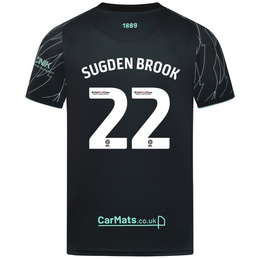 Niño Camiseta Darcie Sugden-Brook #22 Negro Verde 2ª Equipación 2024/25 La Camisa Chile