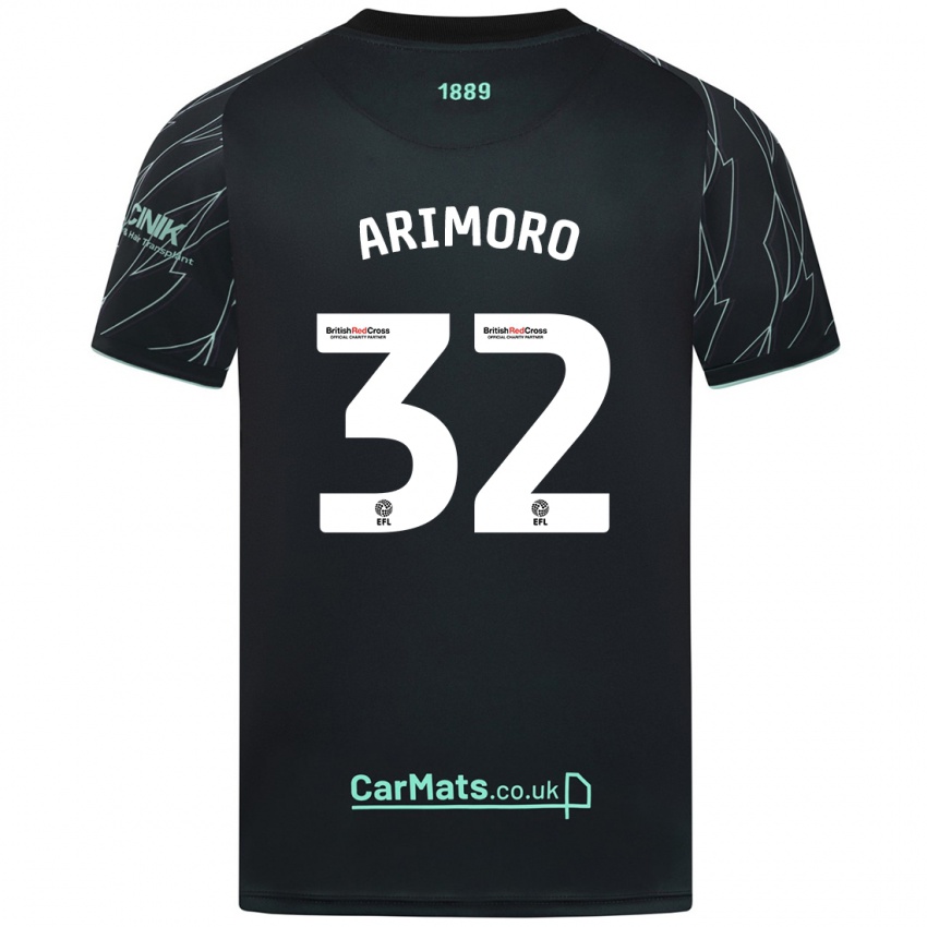 Niño Camiseta Juliet Khinde Adebowale-Arimoro #32 Negro Verde 2ª Equipación 2024/25 La Camisa Chile