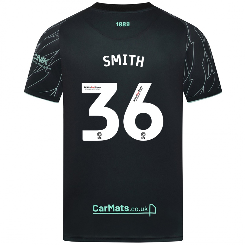 Niño Camiseta Joshua Smith #36 Negro Verde 2ª Equipación 2024/25 La Camisa Chile