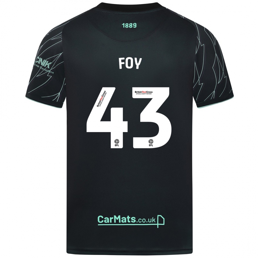 Niño Camiseta Gus Foy #43 Negro Verde 2ª Equipación 2024/25 La Camisa Chile