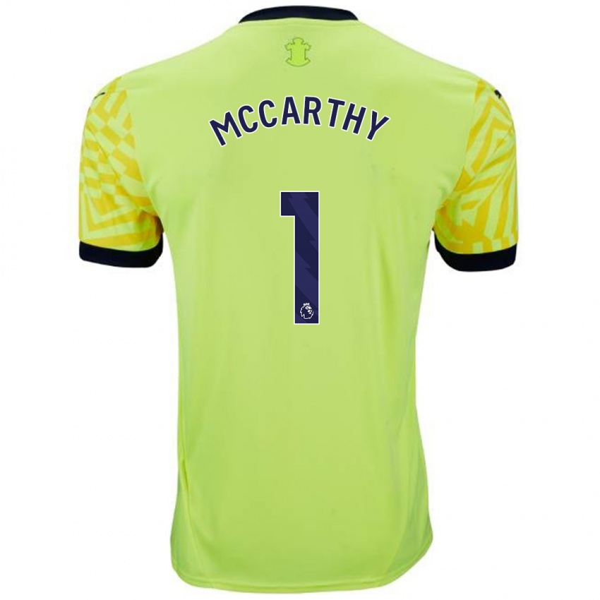 Niño Camiseta Alex Mccarthy #1 Amarillo 2ª Equipación 2024/25 La Camisa Chile