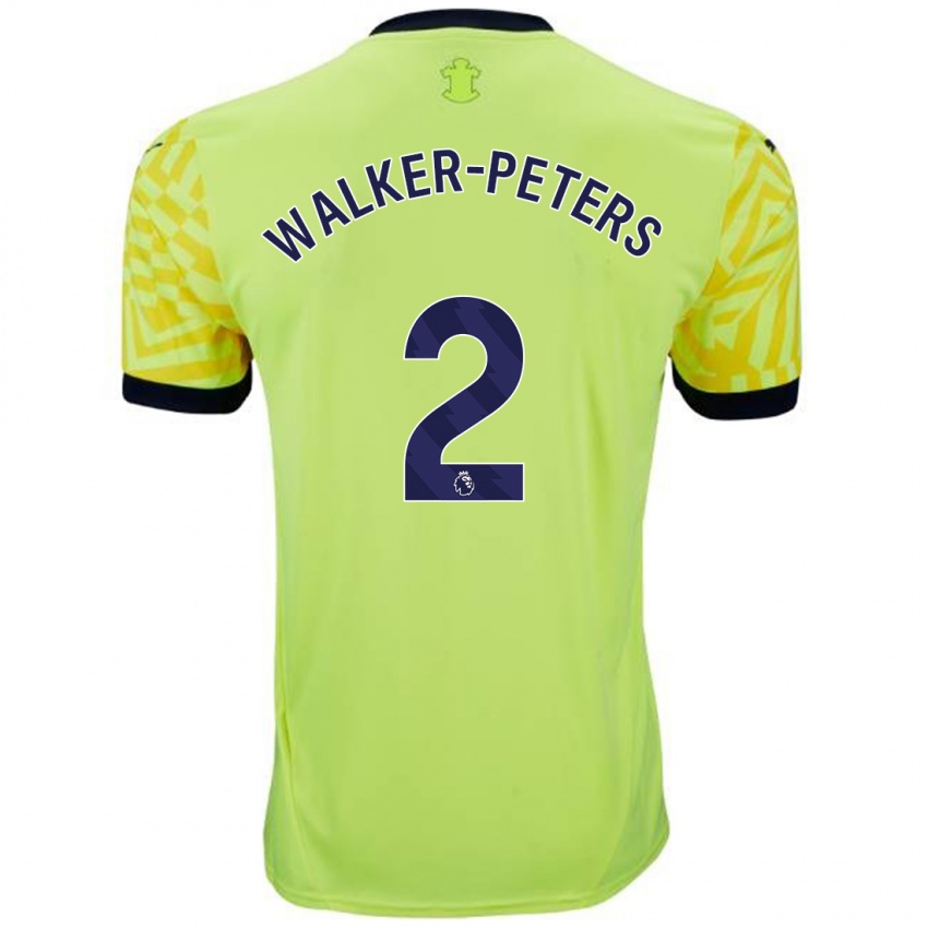 Niño Camiseta Kyle Walker-Peters #2 Amarillo 2ª Equipación 2024/25 La Camisa Chile