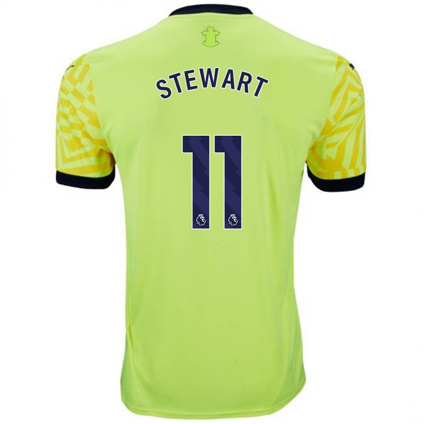 Niño Camiseta Ross Stewart #11 Amarillo 2ª Equipación 2024/25 La Camisa Chile