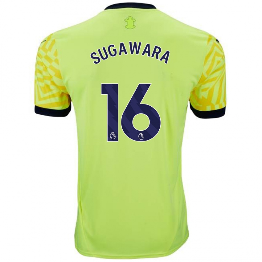 Niño Camiseta Yukinari Sugawara #16 Amarillo 2ª Equipación 2024/25 La Camisa Chile