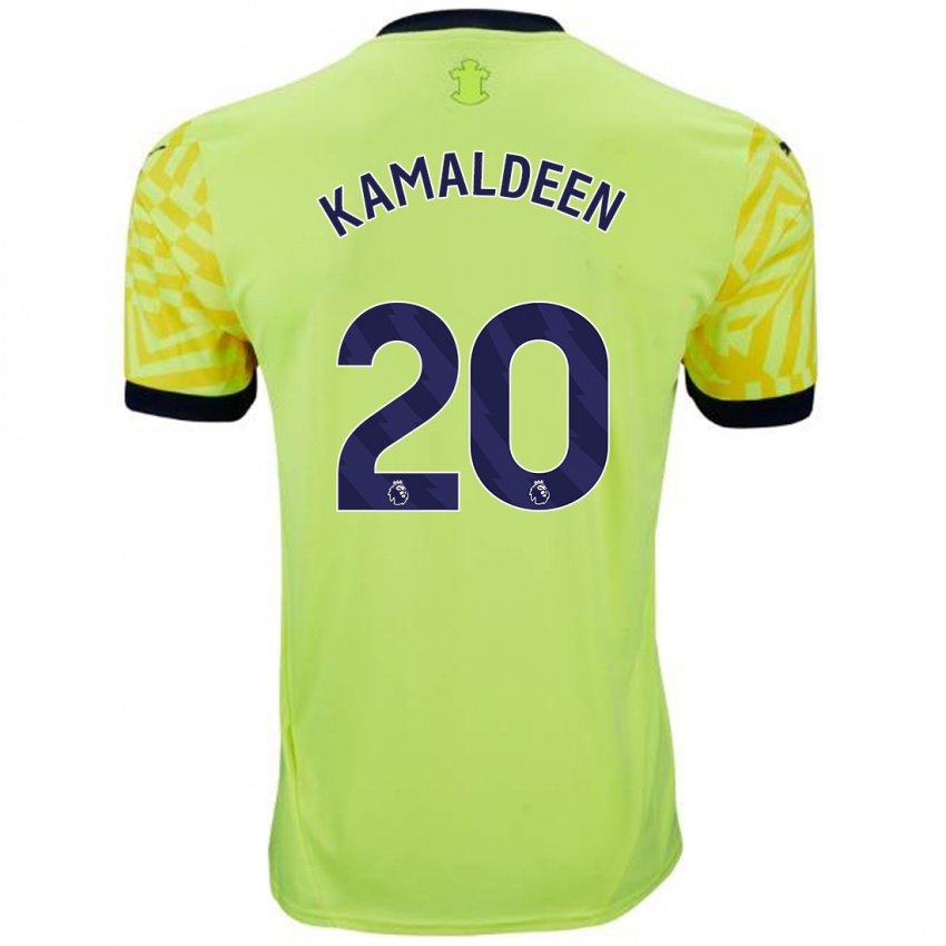 Niño Camiseta Kamaldeen Sulemana #20 Amarillo 2ª Equipación 2024/25 La Camisa Chile