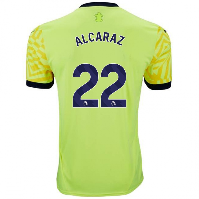 Niño Camiseta Carlos Alcaraz #22 Amarillo 2ª Equipación 2024/25 La Camisa Chile