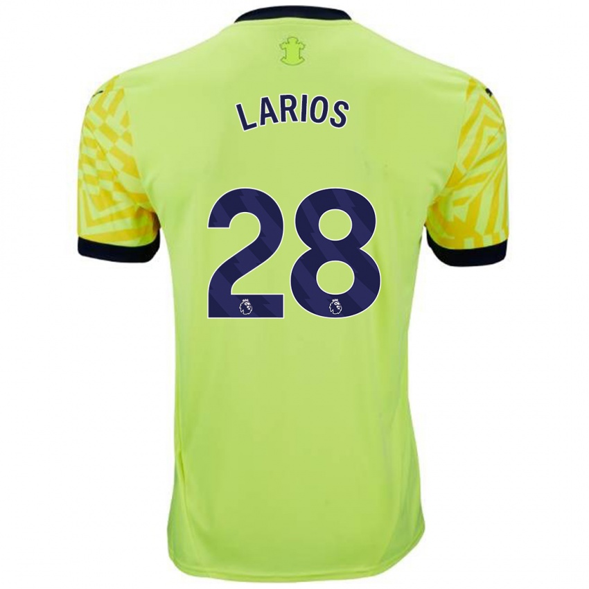 Niño Camiseta Juan Larios #28 Amarillo 2ª Equipación 2024/25 La Camisa Chile