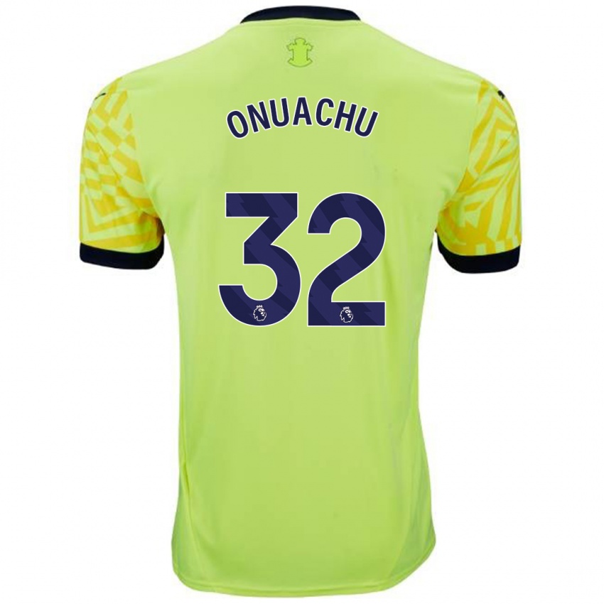 Niño Camiseta Paul Onuachu #32 Amarillo 2ª Equipación 2024/25 La Camisa Chile