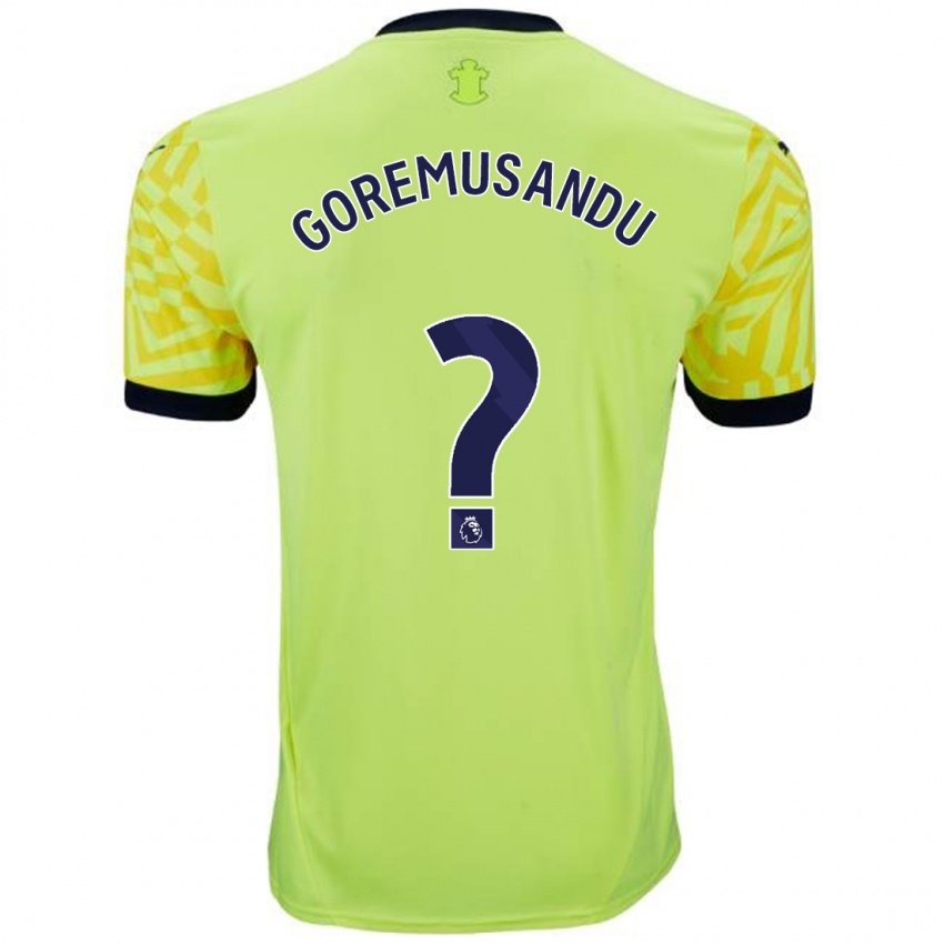 Niño Camiseta Tino Goremusandu #0 Amarillo 2ª Equipación 2024/25 La Camisa Chile