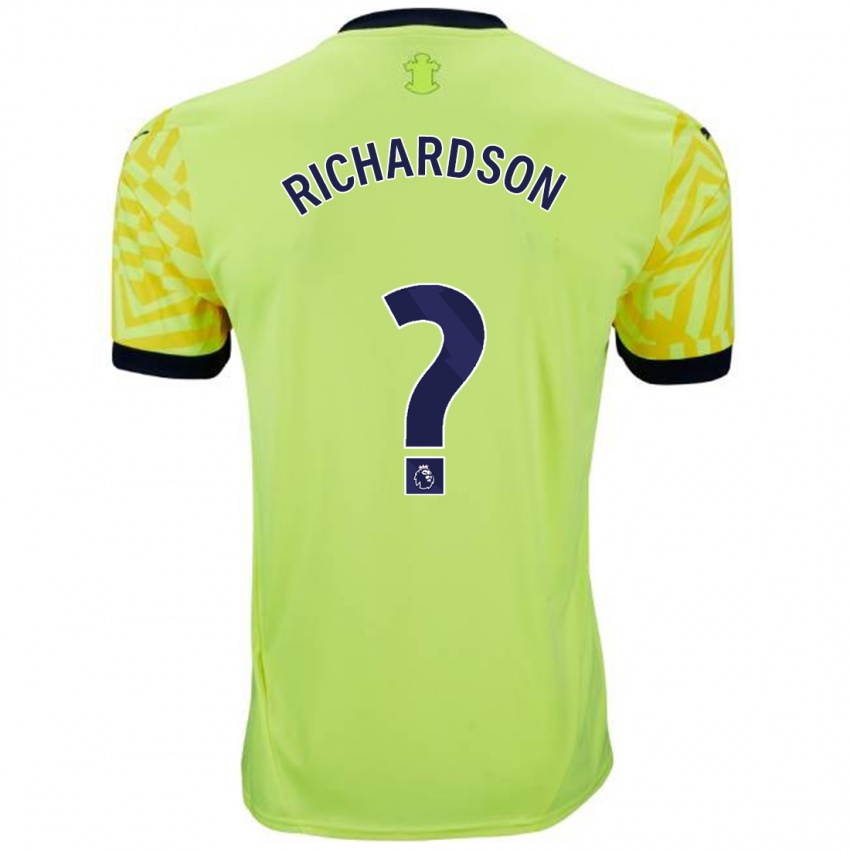 Niño Camiseta Cale Richardson #0 Amarillo 2ª Equipación 2024/25 La Camisa Chile