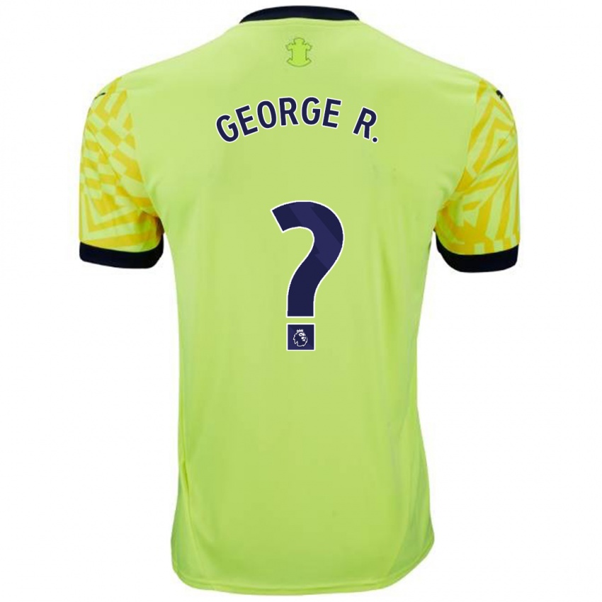 Niño Camiseta George Robinson #0 Amarillo 2ª Equipación 2024/25 La Camisa Chile